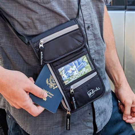 best neck wallet for travel|secure shoulder travel wallet.